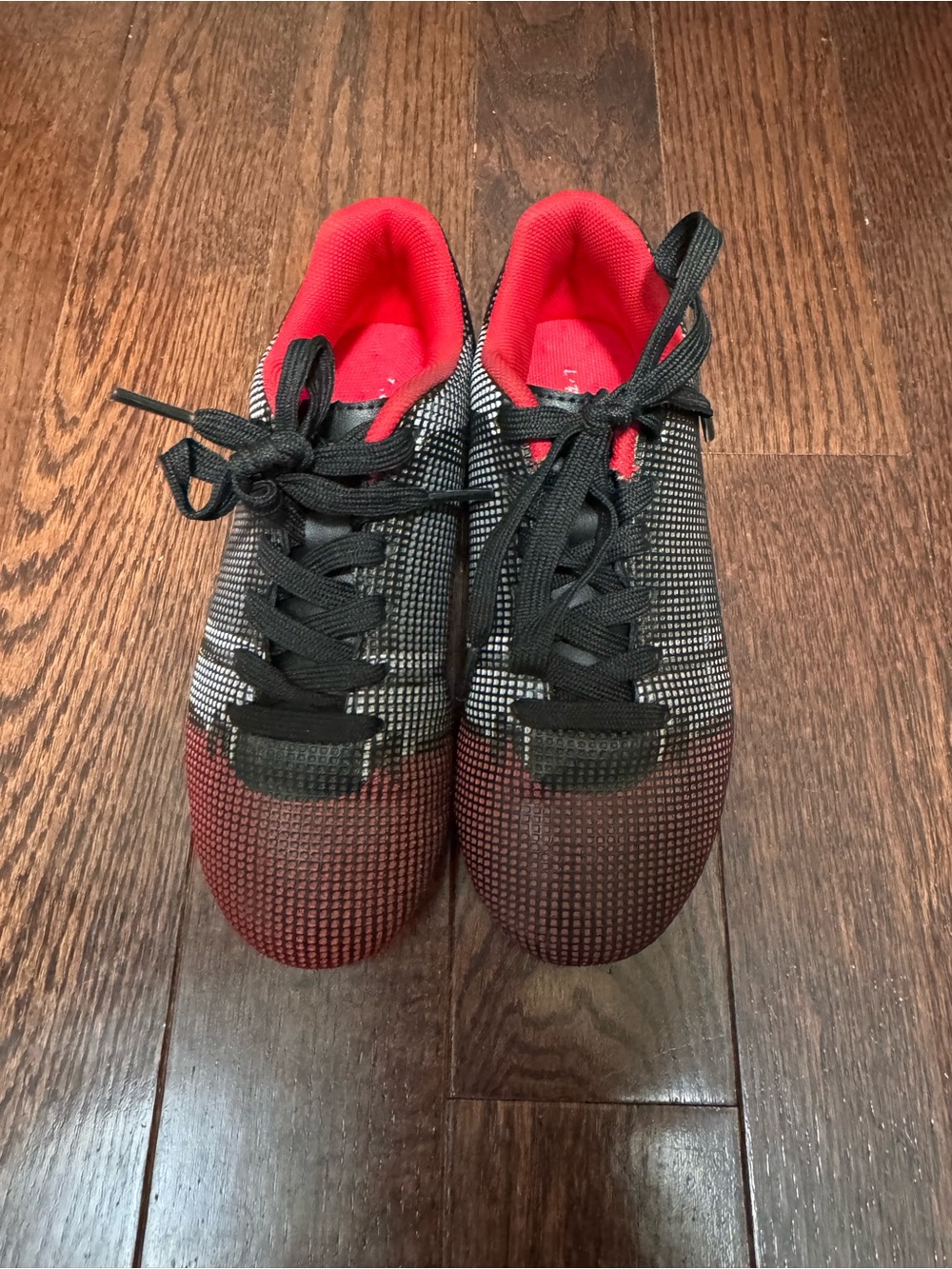 Kids Athletic Sneakers in Black and Red